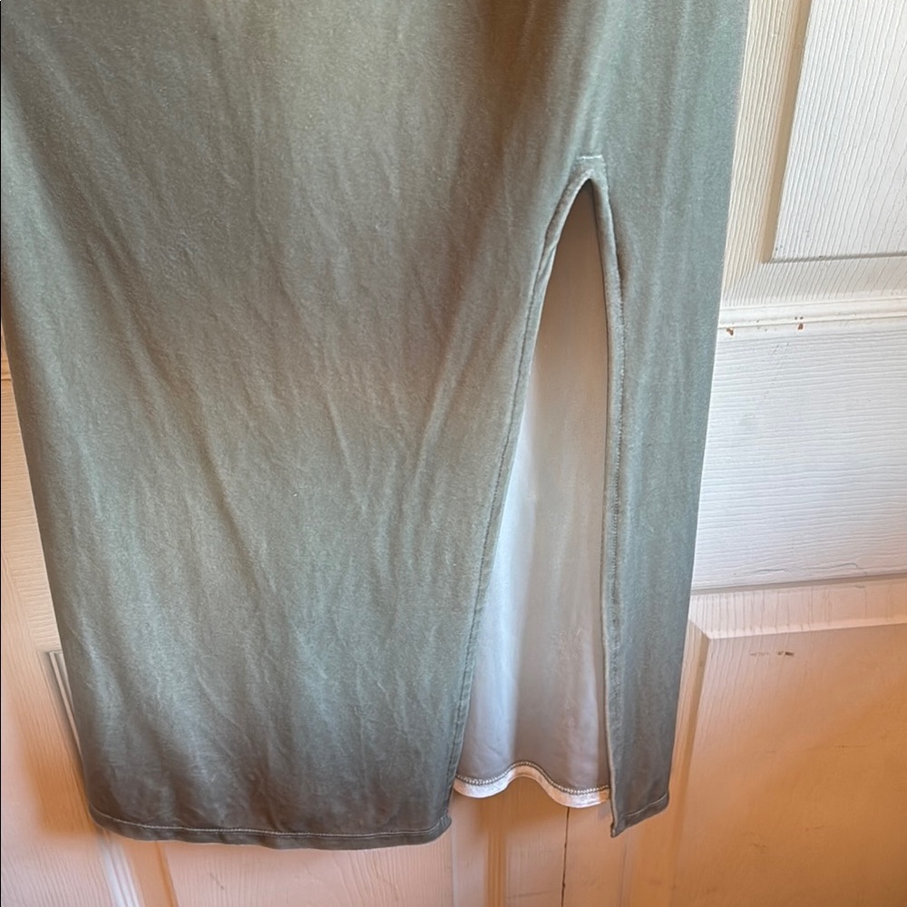 Elegant Olive Green Slip Dress - Picture 3 of 5